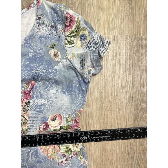 Romantic Y2K Dress Floral Large Blue Button Front Grunge Midi Cottagecore LOT - Picture 15 of 16